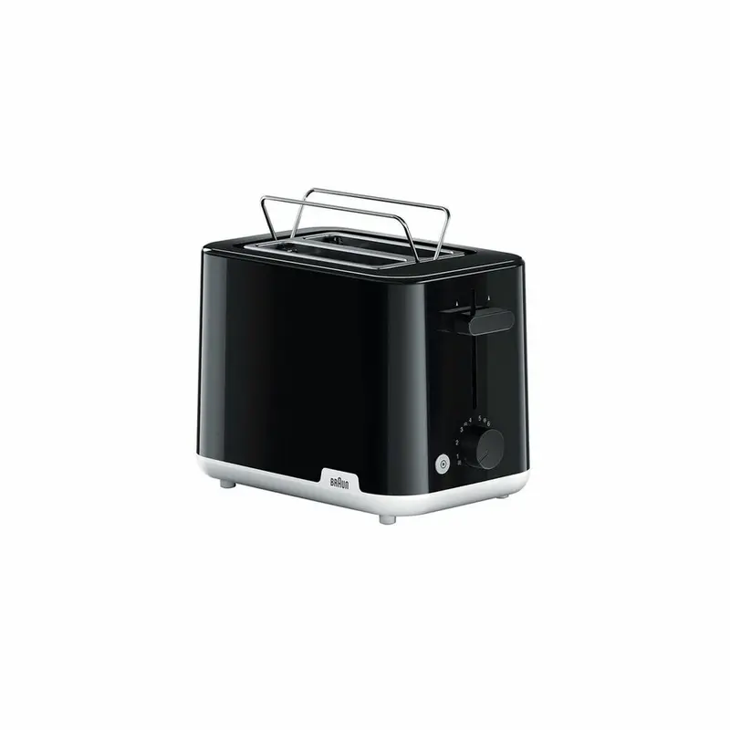 Braun Ht1010Bk 2-Slice Toaster – 900W, Black & Stainless Steel Design 1