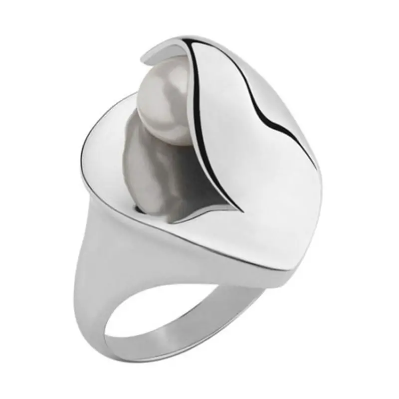 Breil Ladies' Ring – Size 17 Modern Metallic Band 1