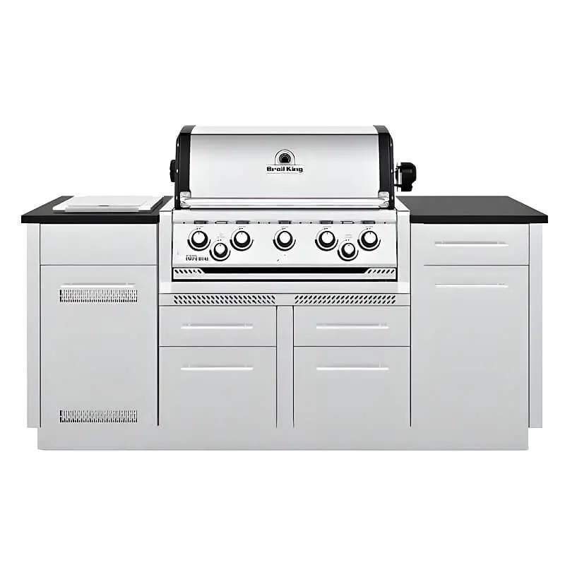 Broil King Imperial S 590I Five-Burner Built-In Gas Grill Island 1