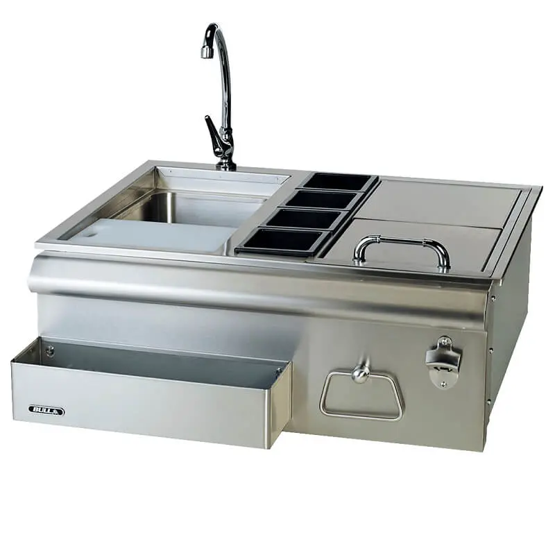 Bull 30-Inch Slide-In Bar Center Featuring Integrated Ice Chest And Sink (Model 97623) 1