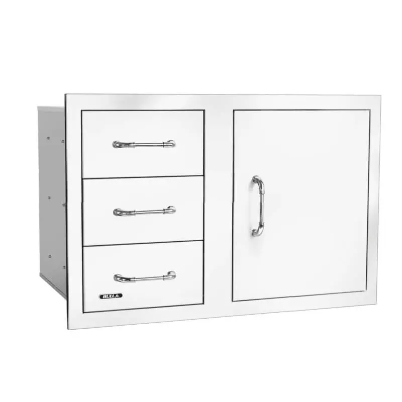 Bull 30-Inch Stainless Steel Access Door With Triple Drawer Configuration (Model 25900) 1