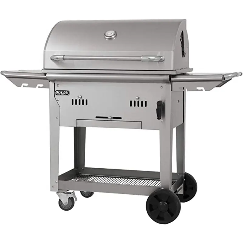 Bull Bison 30-Inch Freestanding Charcoal Grill – Stainless Steel 1