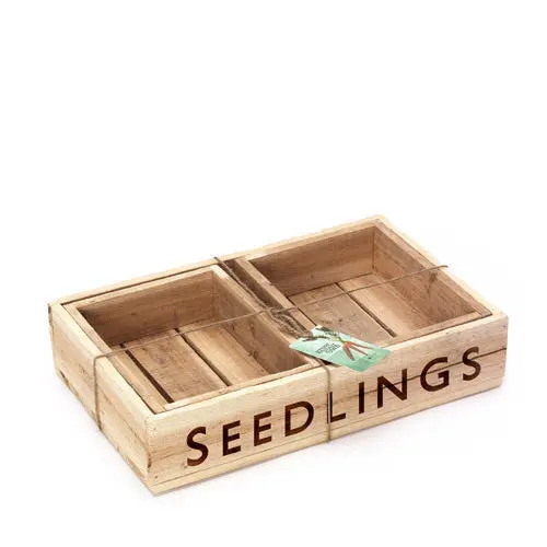 Burgon & Ball Set Of 3 Sustainable Wooden Seedling Trays 1