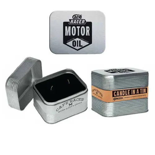 Cafe Racer Expresso & Tobacco Scented Candle In Recycled Metal Can 1