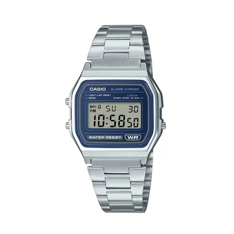 Casio A158Wea-2Ef Retro Digital Watch – 33 Mm Silver Case 1