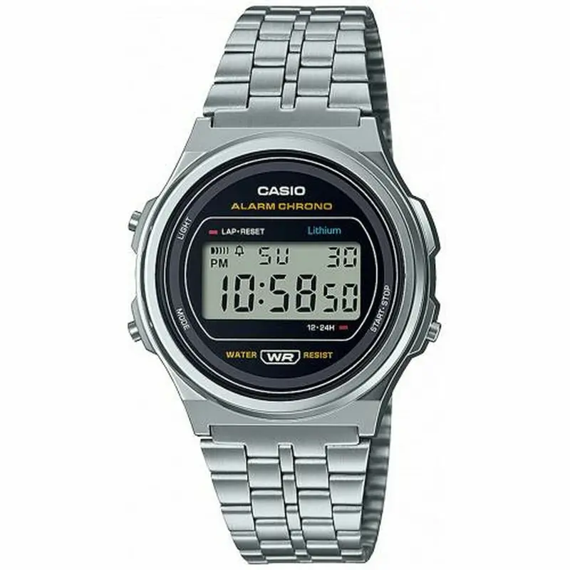 Casio A171We-1Aef Unisex Digital Watch – Retro Silver Tone 1