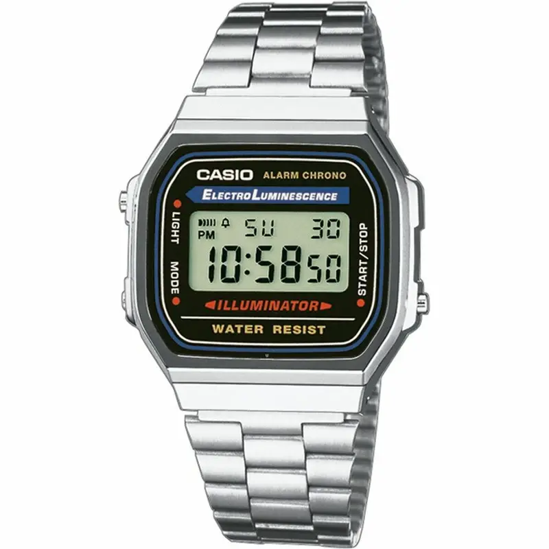Casio Iconic Unisex Classic Watch – 36 Mm Black & Silver Design 1