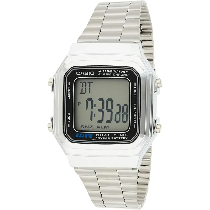 Casio Vintage Unisex Watch – Retro Black & Silver Dial, 32–34 Mm Case 1