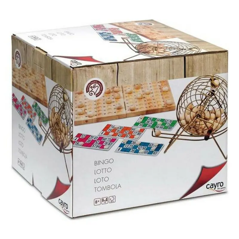 Cayro Bingo Wooden Board Game – Classic Number Matching, Natural Wood Finish 1