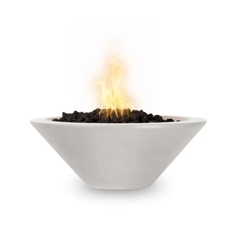 Cazo 24-Inch Round Concrete Fire Bowl For Outdoor Spaces 7