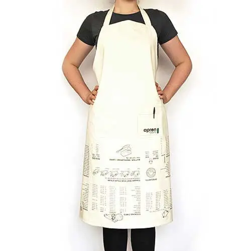 Chef’S Apron With Printed Cooking Guide 1