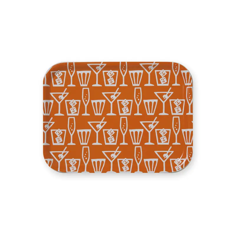 Cocktail Serving Tray — Small Round Design For Elegant Drink Presentation 1