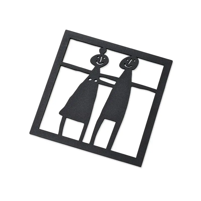 Couple Silhouette Heat-Protective Trivet 1