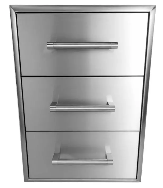 Coyote C3-3Dc 18-Inch Triple-Drawer Outdoor Cabinet 1