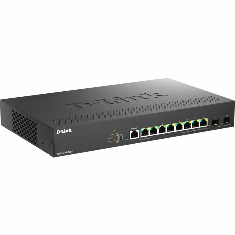 D-Link Dms-1250-10Sp/E Managed Network Switch – 10-Port Gigabit Ethernet Solution 1