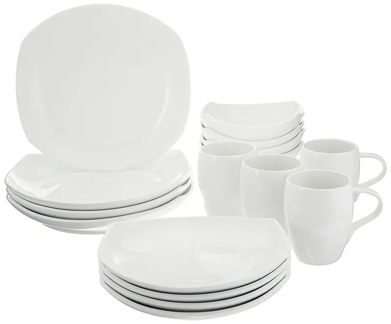 Dansk Fjord Classic 16-Piece White Porcelain Dinnerware Set 1