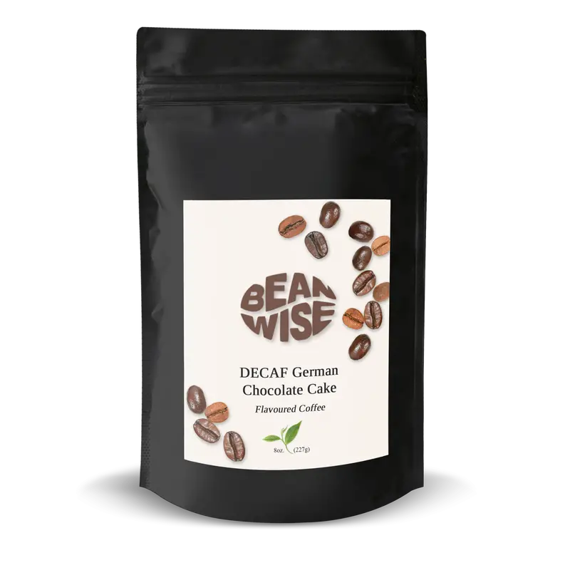 Decaf German Chocolate Cake Flavored Whole Bean Coffee 1
