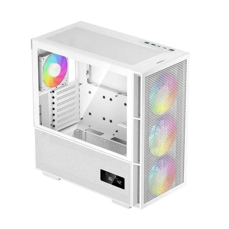 Deepcool Ch560 Digital Wh Atx Case – White Chassis With Rgb Lighting 1