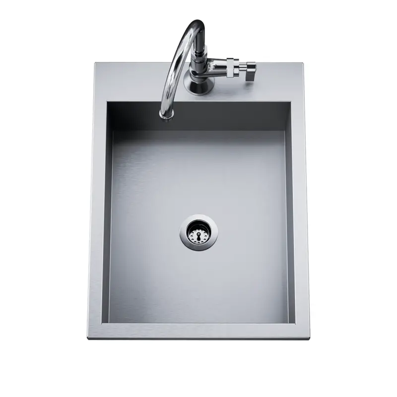 Delta Heat 15-Inch Outdoor Sink With Drain Assembly – Stainless Steel Build 1