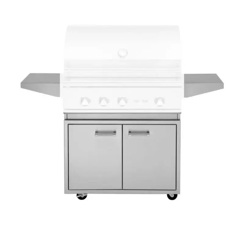 Delta Heat 32-Inch Pedestal Grill Cart – Heavy-Duty Steel Construction (Dhgb32-C) 1