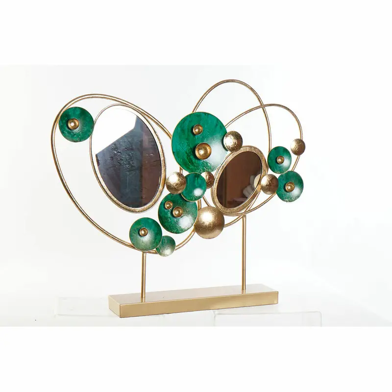 Dkd Home Abstract Decorative Sculpture – Golden & Green, 62X9X53.3Cm 1