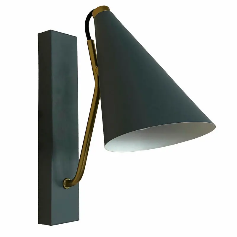 Dkd Home Decor Blue Metal Desk Lamp With Gold Accents – 12 × 25 × 29 Cm 1