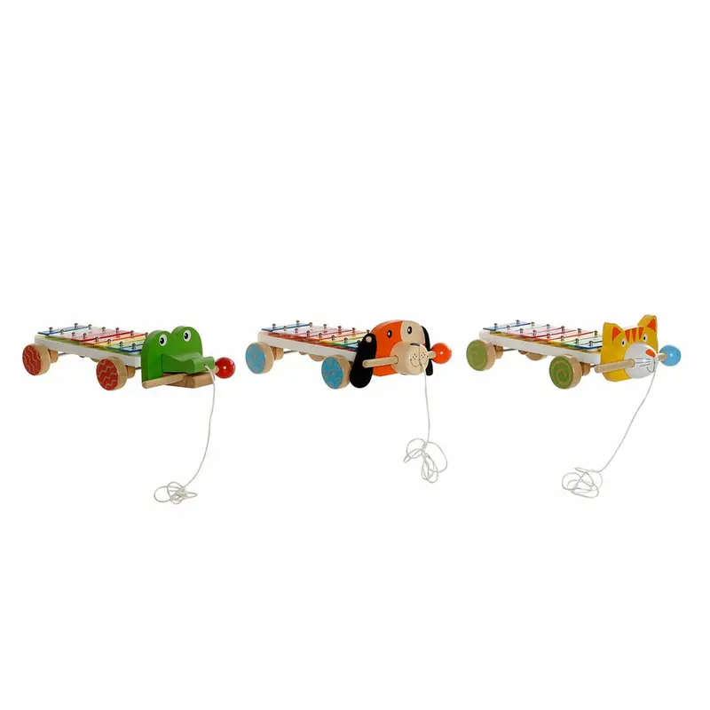 Dkd Home Decor Wooden Xylophone Set – 3-Piece Metal & Wood Instrument, 27 X 13.6 X 8.5 Cm 1
