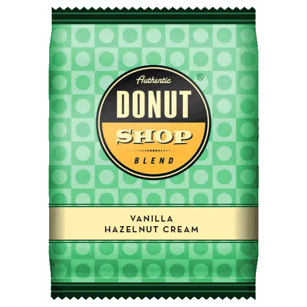 Donut Shop Vanilla Hazelnut Cream Ground Coffee – 2.5 Oz × 24 Pack 1