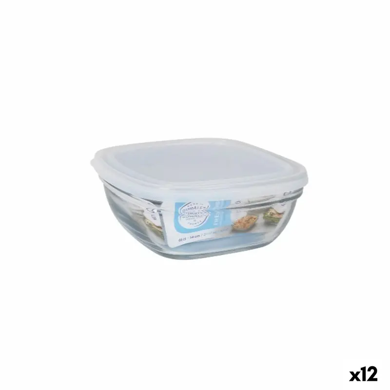 Duralex Transparent Lunch Container – 610 Ml White, Pack Of 12 1