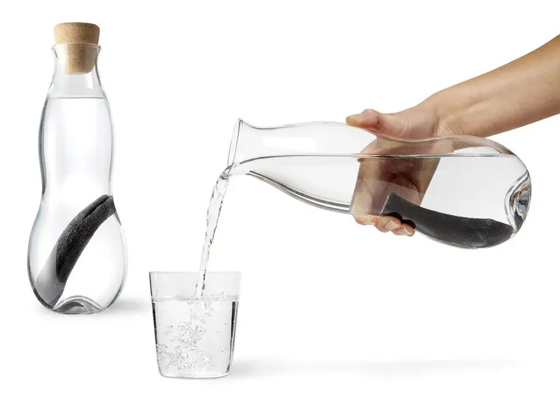 Eau Good Glass Water Carafe With Activated Charcoal Filtration 1