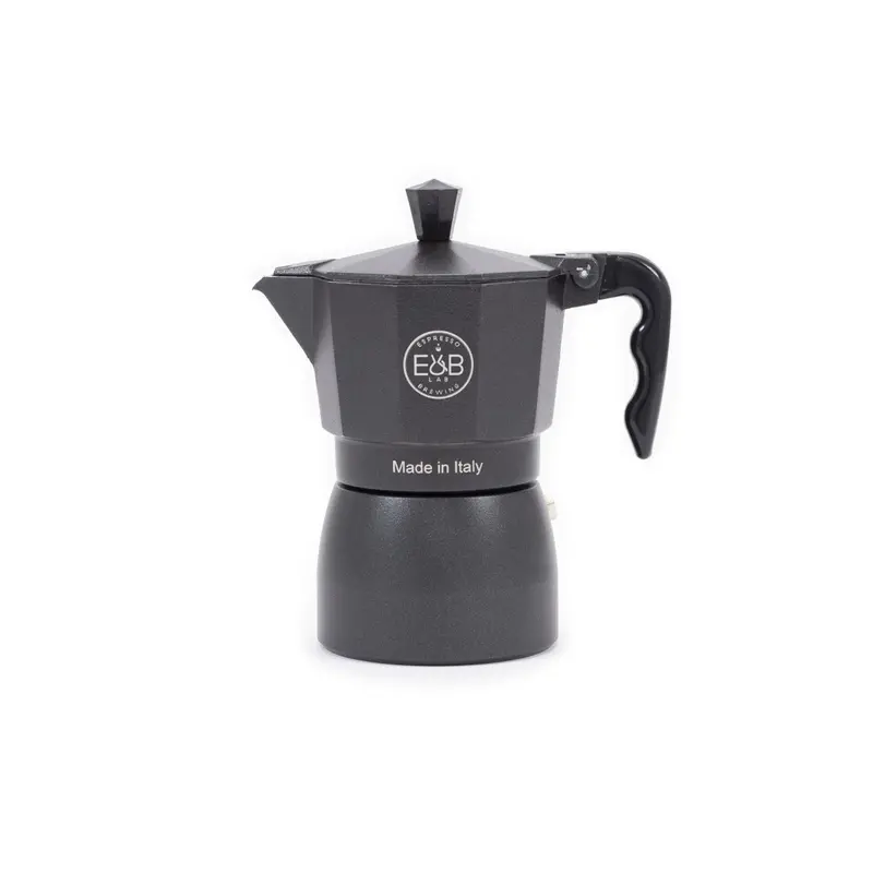 E&B Lab Classic 3-Cup Moka Pot – Handcrafted Stainless Steel Stovetop Brewer 1