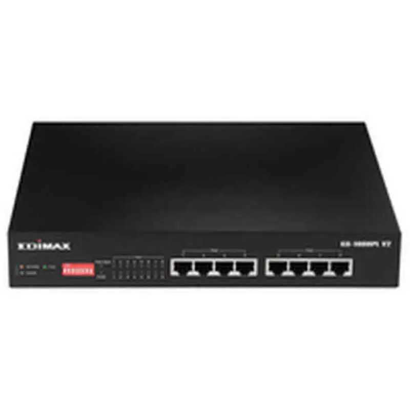Edimax Gs-1008Pl V2 Gigabit Ethernet Switch – 8-Port, Black 1