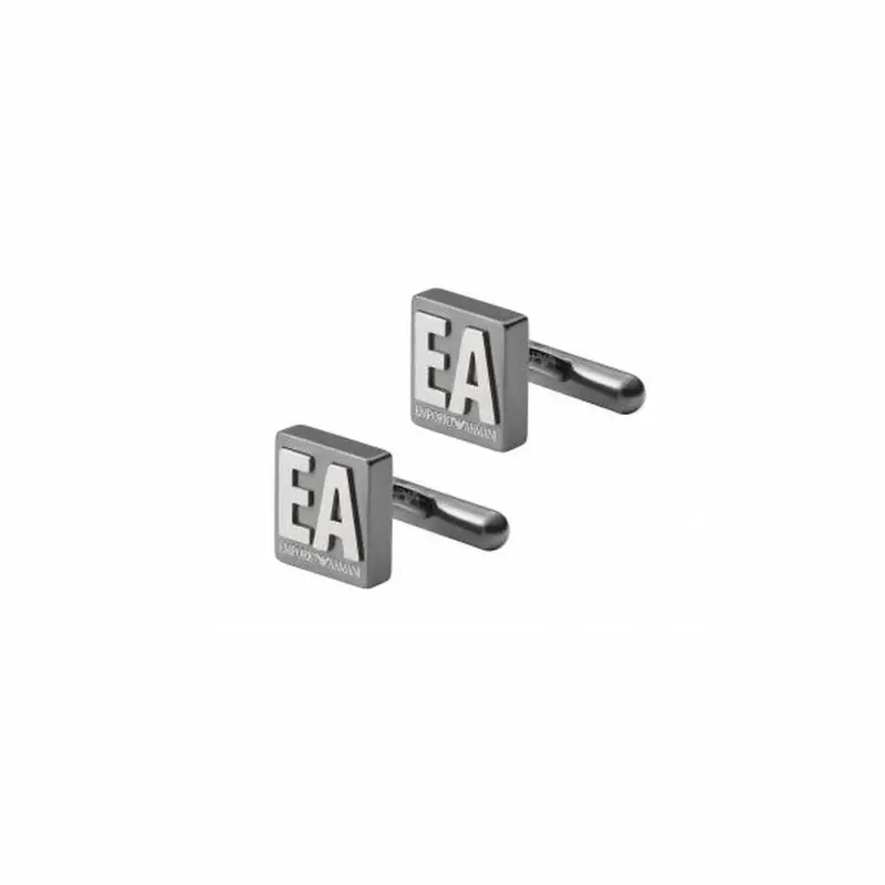 Emporio Armani Essential Cufflinks – Matte Silver Square Set 1