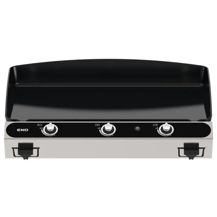 Eno Bergerac 3000 Triple-Burner Gas Plancha – Stainless-Steel Build With Enameled Cast Iron Griddle (531732014801) 1