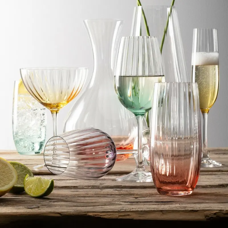 Erne Amber-Tinted Glassware Set – Galway Crystal 1