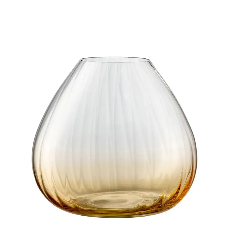 Erne Rose Bowl In Amber Crystal – Galway Crystal 1