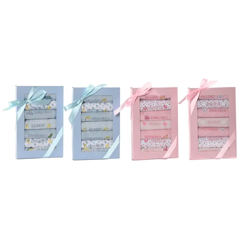 Esprit Cotton Bib Set – Pink & Sky Blue, 4-Piece Pack (19 × 29 × 3 Cm) 1