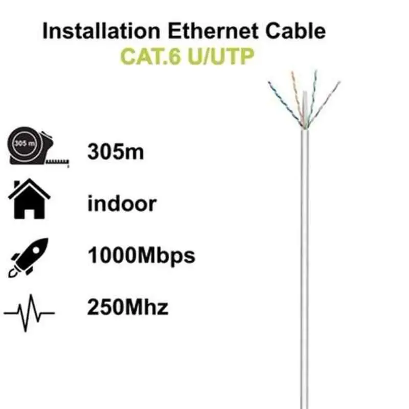Ewent Cat6 Solid Utp Network Cable — 305 Meter Spool 1