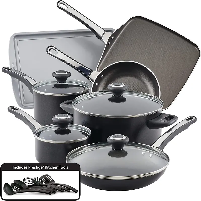 Farberware High-Performance Nonstick 17-Piece Cookware Set – Dishwasher Safe 1