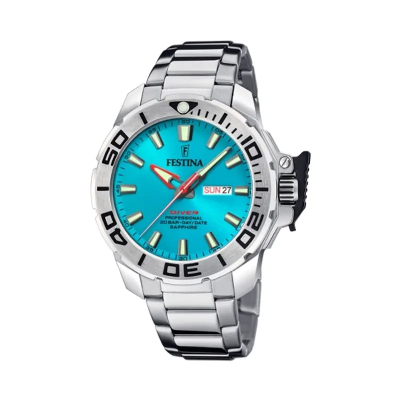 Festina F20665/6 Men'S Watch – Blue Dial, Stainless Steel Bracelet 1