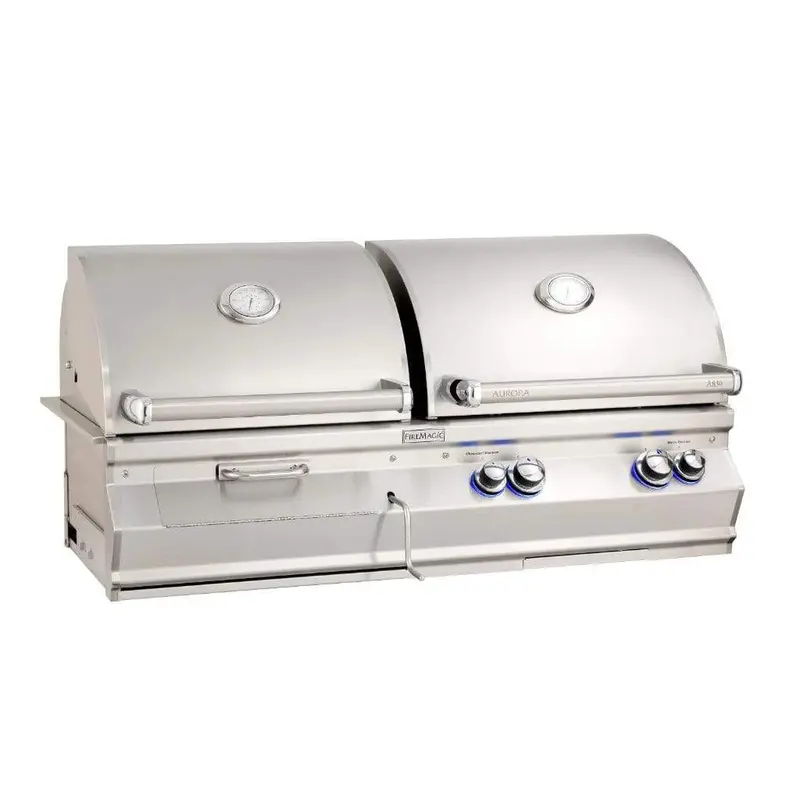 Fire Magic 46-Inch Aurora 3-Burner Built-In Gas And Charcoal Combo Grill (A830I) 1
