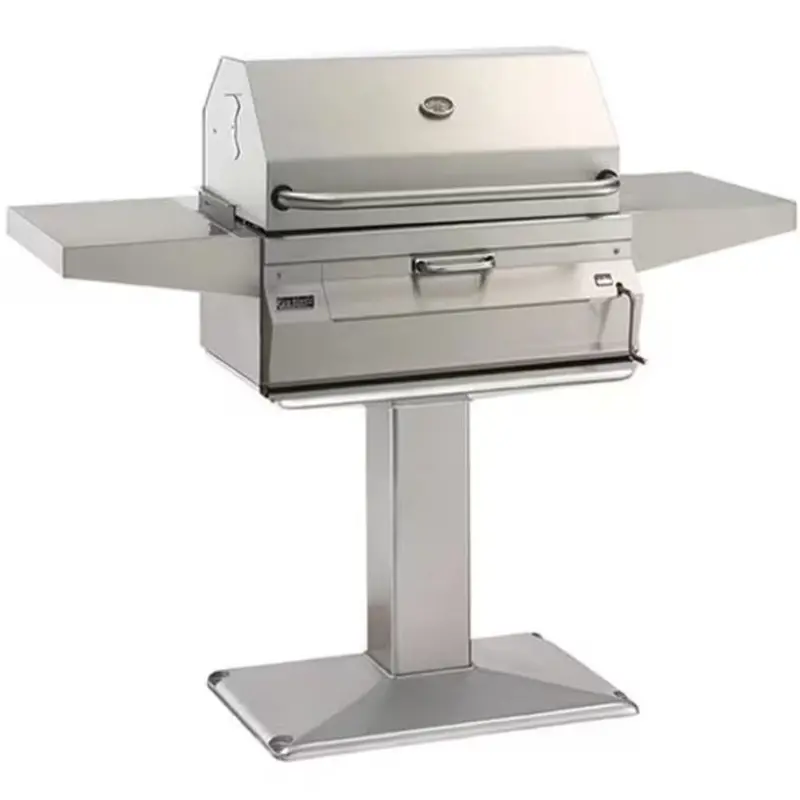Fire Magic Legacy 24-Inch Charcoal Smoker Grill With Patio Post Mount 1