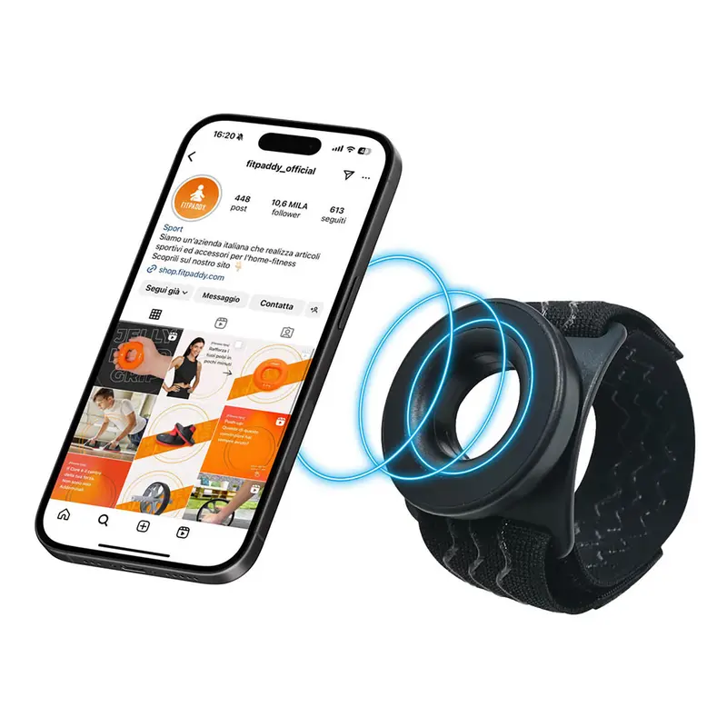 Fitpaddy Black Sports Wristband – Sweat-Absorbent Fitness Bracelet 1