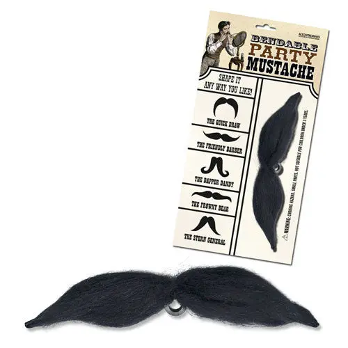 Flexible Foam Party Moustache – Bendable Costume Accessory 1