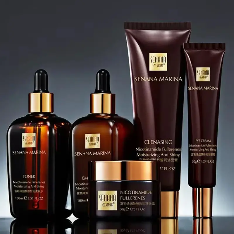 Fullerene & Nicotinamide Skincare Set (5-Piece) – Oil-Control, Pore-Refining & Hydrating Face Care Collection 1