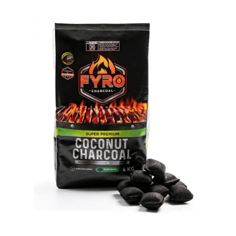 Fyro Premium Coconut Charcoal Briquettes – Natural & Long-Burning 1