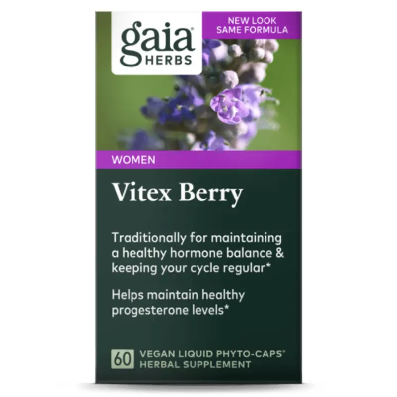 Gaia Herbs Vitex Berry Liquid Phyto-Caps – 60 Vegan Capsules 1