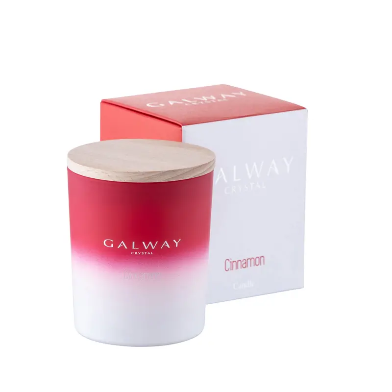 Galway Crystal Cinnamon Scented Candle – Small Wooden-Lid Jar 1