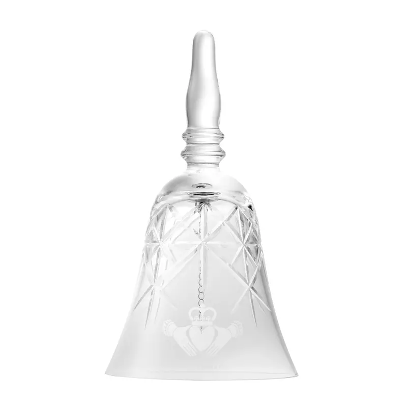 Galway Crystal Claddagh-Themed Makeup Bell With Celtic Detail 1