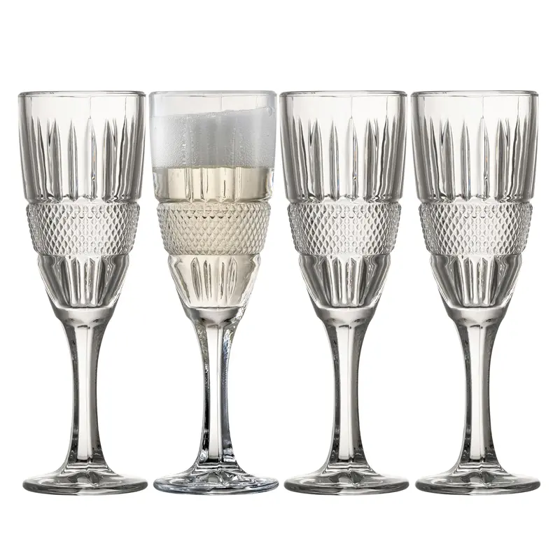Galway Crystal Eyre Flute Glasses – Set Of 4 Premium Champagne Stemware 1